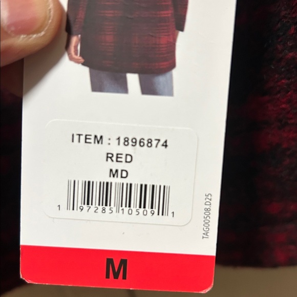 NWT Pendleton Women Wool Blend Walker Coat RED - size M - cozy winter outdoor - Picture 7 of 11